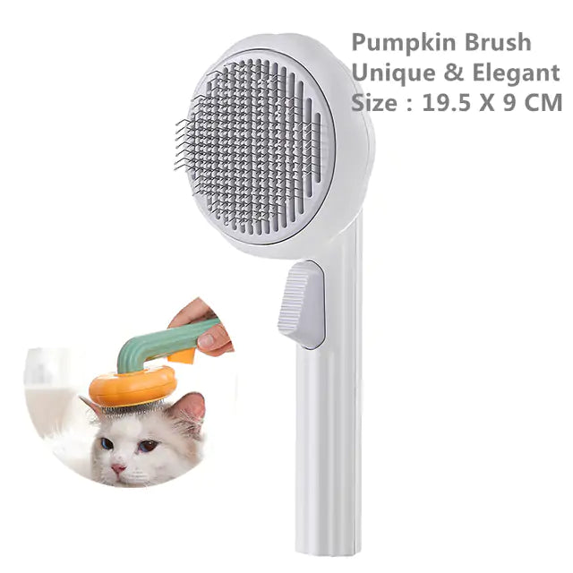 Brosse pour Animaux Pumpkin, Brosse Carde Auto-nettoyante
