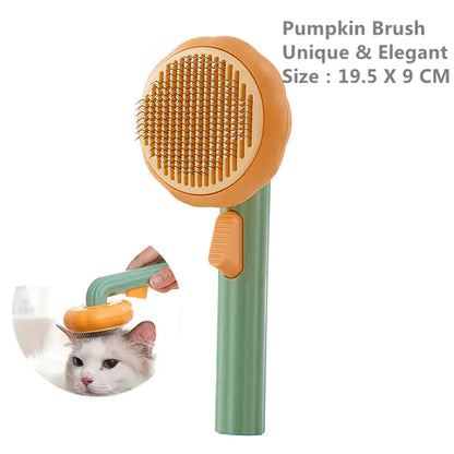 Brosse pour Animaux Pumpkin, Brosse Carde Auto-nettoyante